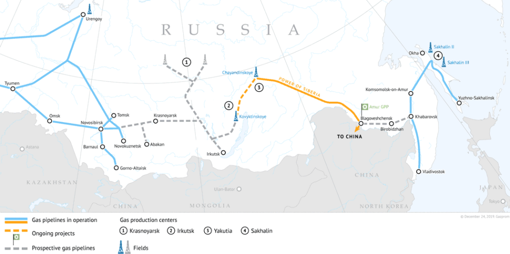 Russian Gas to Supply China through CREP from Dec 2020